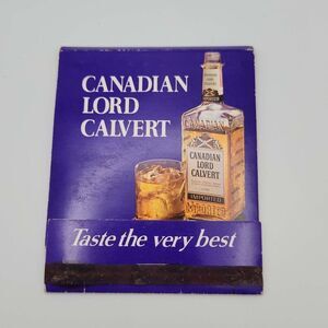 Canadian Lord Calvert Whiskey Large Matchbook Vintage Collectible Ephemera